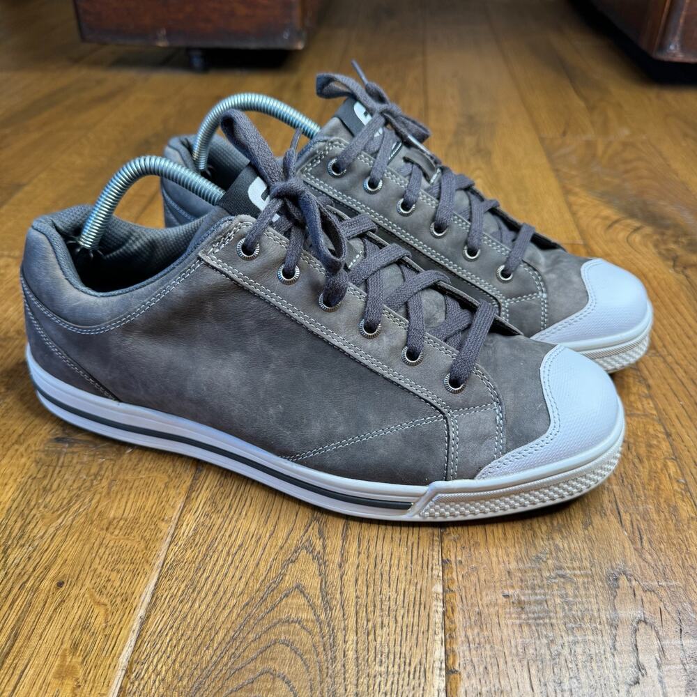 Footjoy FJ Street Shoes Mens 10.5 Wide 62615 Toe Cap Grey Leather Sneaker
